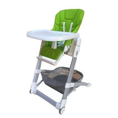 China Modern Brightbebe 2021 New Trends 2 in 1 Adjustable Folding Multifunctional Toddlers Feeding Baby Hign Chair for sale