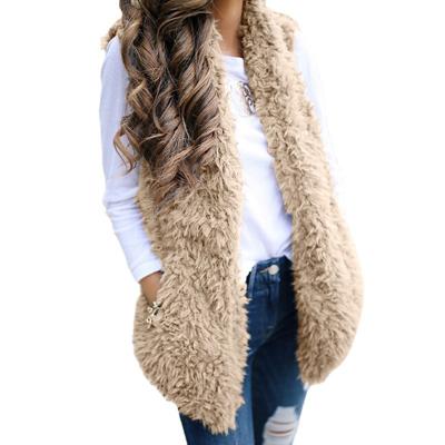 China New Waterproof Women's Fur Vest Girl Vests Shorts Tracksuit Fur Vest Plus Size Women's Vests Waistcoats for sale