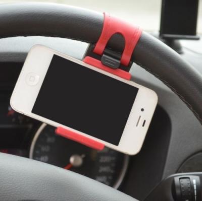 China Universal ABL Car Bike Steering Wheel Clip Mount Holder For Samsung Iphone Phone GPS Car Styling for sale