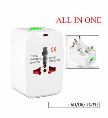 China ABS+PC flame retardant COMPACT EASY TO USE ALL IN 1 INTERNATIONAL TRAVEL ADAPTER. USE IN THE UK AND ABROAD. for sale