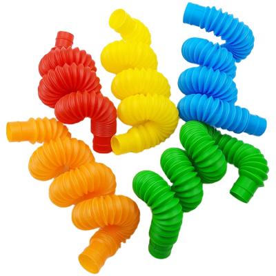 China Modern Simple Modern Mini Sensory Tube Toys Popular Kids Pressure-Resistant Plastic Simple Bellows Children's Squeeze Toys for sale