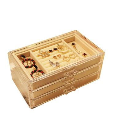 China Transparent Jewelry Decoration China Storage Box Cosmetic Earrings Box China Earrings for sale