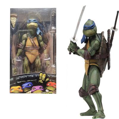 China Toy Cartoon Toy Ninja Turtle Leonardo Da Vinci For NECA's 1990 movie version of Leonardo Raphael Teenage Turtles mutant action plastic number for sale