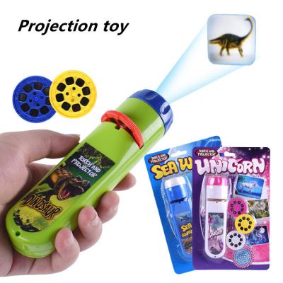 China New Arrival Projection Toys Projection Toys Projector Flashlight Story Children Learning Toy Set Cartoon Designs for sale