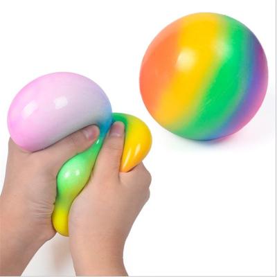 China Creative Rainbow Bounce Duct Ball Unisex Creative Decompression, EVA Flour Ball Squeeze Toy for sale