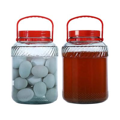 China Linlang shanghai large traditional chinese glass fermenting jar with water seal airlock plastic lid for sale