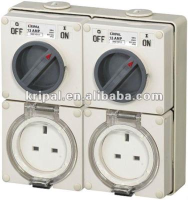 China waterproof switched socket combination IP66 56CV313 for sale