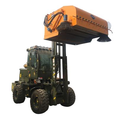 China Building Material Shops Four Wheel Drive Sport Utility Vehicle Forklift Ride-on Sweeper for sale