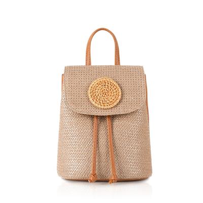 China 2021 new casual fashion style straw bag summer beach lady woven straw bag female crafted bag for sale