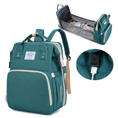 China Wholesale OLEI USB Diaper Bags For Mother With USB Diaper Bag With Changing Station Baby Diaper Bag Backpack for sale