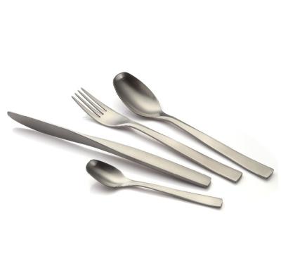 China Fashion Style Disposable Satin Matte Stainless Steel Cutlery Set KX-D025 for sale