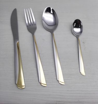 China Bronze Wedding Disposable Two Tone Gold Cutlery Set Sublimation Italy India Brands for sale