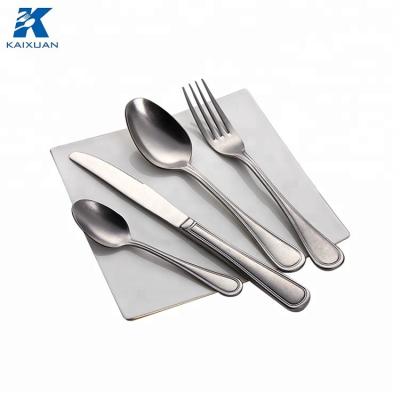 China Disposable Classic Style Spanish Market Stainless Steel Dinnerware Set for sale