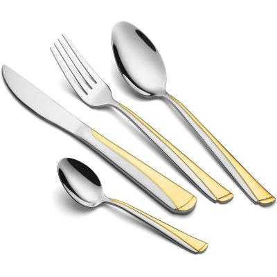 China Spoon Tea Spork Disposable Flatware 18/0 Spanish Dinner Plated Silver Plated Inox Silverware Flatware Set for sale