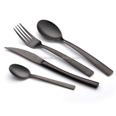 China PVD Matte Black Cutlery Disposable Titanium Coating for sale