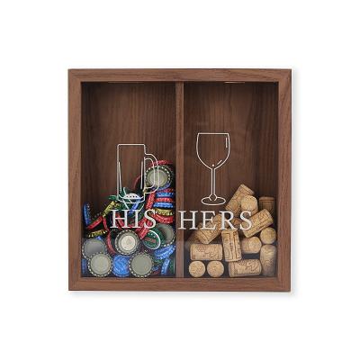 China New Wood Storage Box Home MDF HOFINE Showcase Shade Bottle Collection Box Deep Desktop View Eco-friendly Classic/Postmodern Deco for sale