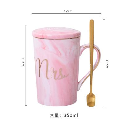 China Stored Creative Ceramic Explosion Mug Marble Pattern Cup Office Student Coffee Mug for sale