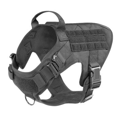 China Custom Camper Hiking Tactical Military Backpack Pet Harness Vest Army Dog K9 Training Harness for sale