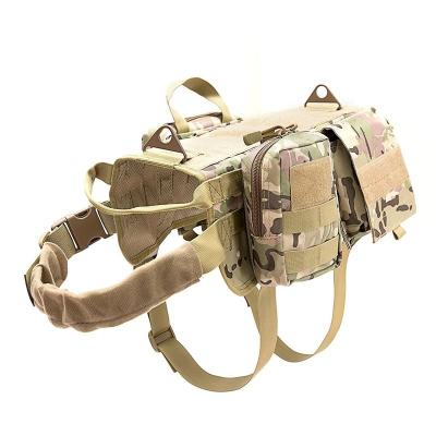 China Custom Tactical Utility Dog Harness Training Vest With Handle K9 Military Army Dog Vest Pet Harness Set for sale