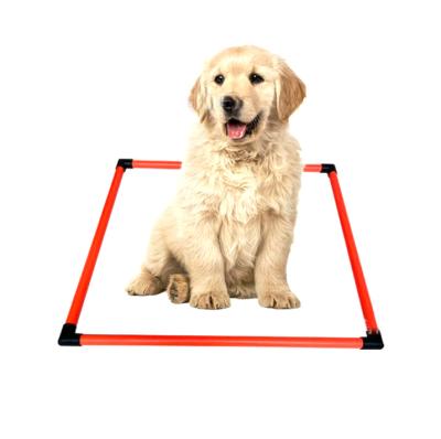 China Viable Dog Agility Training Equipment Jumping Ring Jumping Pole Combination Set Dog Training Kit for sale