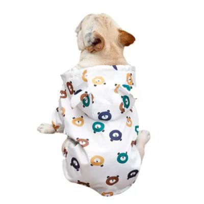 China Hot Sale Kingtale Cartoon Bear Pattern Viable Pet Raincoat Cute Puppy Raincoat for sale