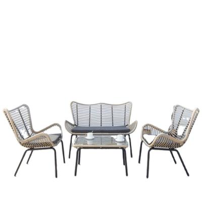 China Durable Modern Rattan Patio furniture Tables and chairs garden set Bistro Restaurant Sofa chair outdoor furniture for sale