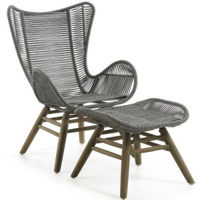 China Durable Modern Outdoor furniture rope lounge chair hotel furniture living room high back chair patio garden set furniture for sale