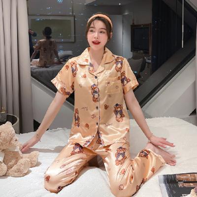 China Low Price Guaranteed Quality Pajamas Women's Luxury Satin Silk Pajamas QUICK DRY for sale