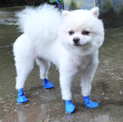 China Stocked Designer Pet Wear Shoes Dog Accessories Raining Anti Slip Dog Shoes for sale