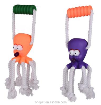 China Viable Pet Toys Supplies Dog Chewing Teeth Molar Dog Toy Cleaning Squeaky Octopus for sale