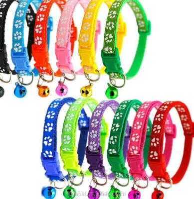 China Reflective Custom Nylon Luxury Cat Collar Bell Detached Dog Collar for sale