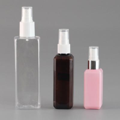 China Cosmetic Fast Delivery 30ml 50ml 100ml PET Spray Part Alcohol Plastic Bottle for sale