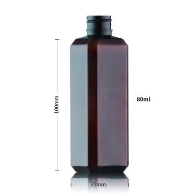 China Hot Sale 80ml Brown Plastic Plastic Hand Wash Screw Sprayer Pump Bottle for sale