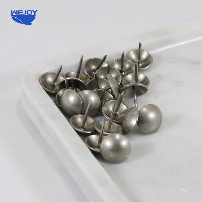 China Wejoy Flat Thumb Nails 5 Mm Pins Round Head Upholstery Silver Furniture Decoration Bubble Nails Sofa Nails for sale