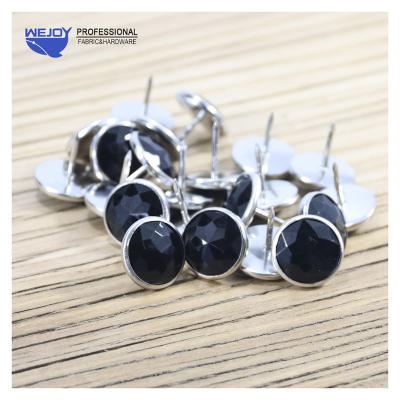 China Eco-Friendly Black Sofa Diamond Sofa Rhinestone Hardware Furniture Wejoy Upholstery Decorative Nail Tips for sale