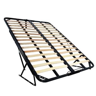 China Modern wood metal queen size bed frame gaslift double bed frame 3ft 4ft 4ft6 5ft 6ft bed frame modern for sale