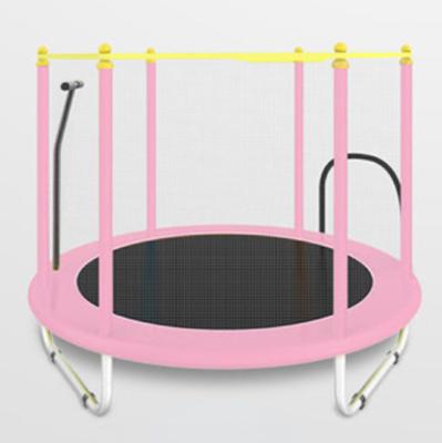 China Safe safe indoor children's trampoline can jump three people together. Anti-slip protective net and thick steel pipe for sale