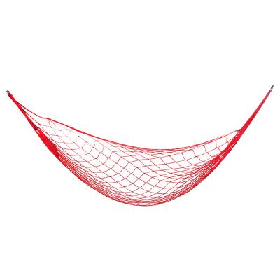 China Durable Outdoor Mesh Hammock Reinforced Rope Leisure Light Bold Single Nylon Mesh Hammock for sale