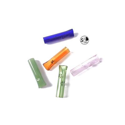 China 2021 Factory Wholesale Smoking Accessories Coastal Hot Glass Tube Pipe Glass Cigarette Holder for sale