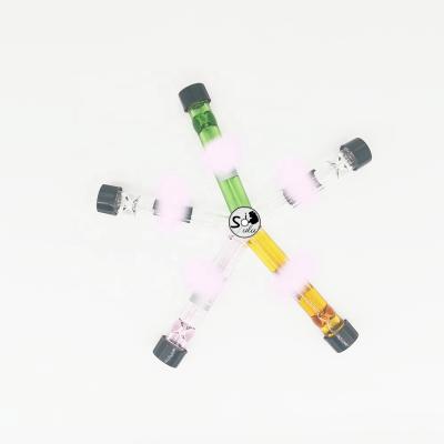 China Handmade Factory Wholesale Glass Cigarette Holder Accessories 70mm Glass Smoking Straight Tube for sale