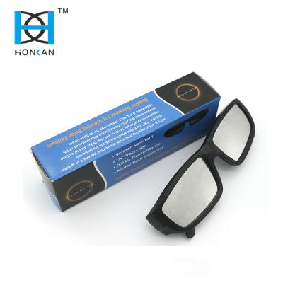 China OEM High Quality Polarized 3D Glasses Promotional Plastic Solar Eclipse Glass Solar Eclipse Glasses For Cinema for sale