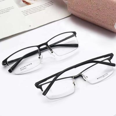 China Fashionable Spectacle Glasses Aluminum Frames Custom Men's Aluminum Optical Eyeglasses for sale