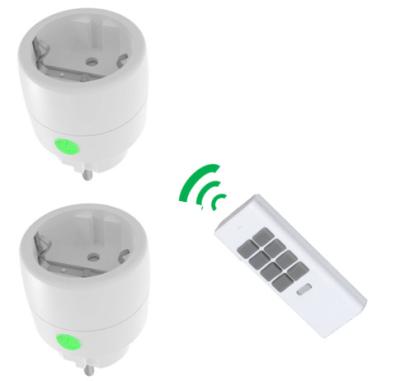 China Easy Installation 2 Pack German/French WiFi Smart Home Wireless Electric Power Remote Control Socket for sale