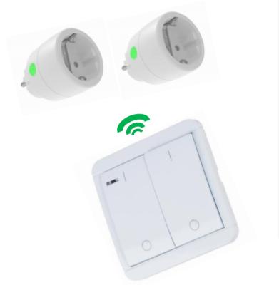 China 2 Residential/Multi-Purpose Wall-Pack Eu Standard Control Wall Light Wireless Smart Home Switch Mini Socket Remote Control With WiFi Function for sale