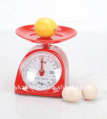 China PP plastic body+Metal parts mechanical manual kitchen scale for KCC round plate for sale