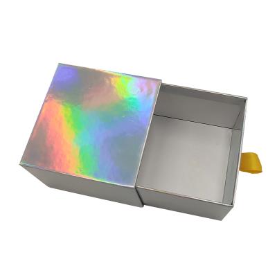 China Recyclable Custom Cardboard Slide Holographic Package Box With Pull Out Jewelry Boxes For Mens Birthday Box Gift Set for sale