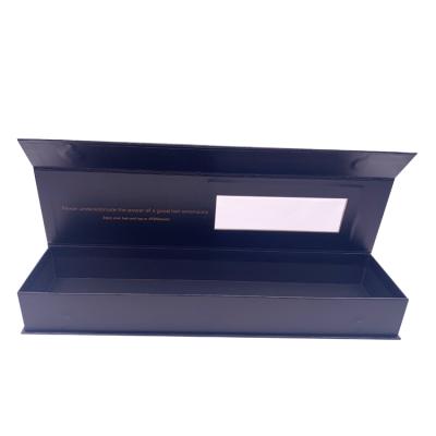 China Recycled Materials Customized Black Tan Medium And High End Healthcare Product Packaging Box Gift Box Clamshell Book Box Custom With Window for sale