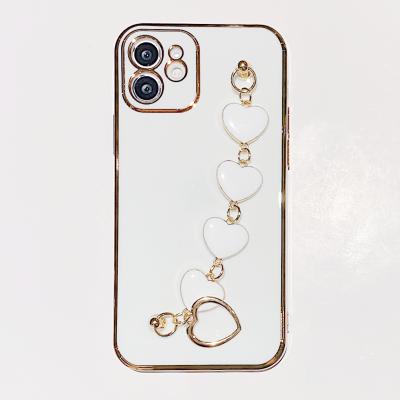 China NEW Shockproof High Quality Electroplating 6D Phone Case For iPhone 7 8Plus 11 12 Pro 13 XR Max Hit New Product With Wristband Cover for sale