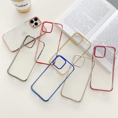 China Wholesale Shockproof Colo TPU Cover 6d Solid Electroplating Case For Iphone 12 pro Max Mini 11 Xs Xr Xsmax 7 8 plus for sale