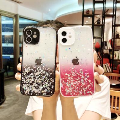 China Shockproof Soft Colorful Tpu Bling Main Glittering Phone Case For Iphone 13 12 11 PRO max x XS 7G 8S 6p for sale